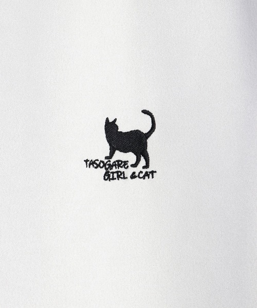 WESTSEA(ウエストシー)の「TASOGARE GIRL & CAT フェイクスエード オーバーサイズ 半袖カットソー(Tシャツ/カットソー・メンズ・オフホワイト/グレー/チャコールグレー/グレー系その他/チャコール/ホワイト系その他・M/L)」の18枚目の写真