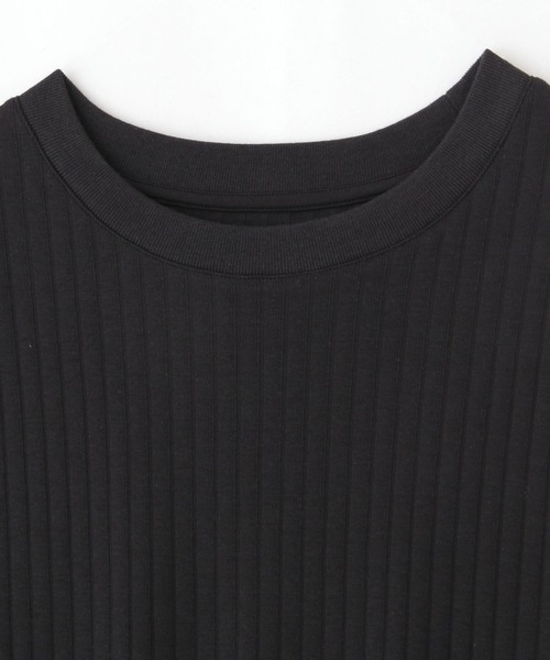 NANO universe（ナノユニバース）の「Anti Soaked(R) 汗染み防止リブノースリーブTシャツ（セットアップ可）（Tシャツ/カットソー・レディース・ブラック/カーキ/アイボリー/チャコール・S/M）」の16枚目の写真