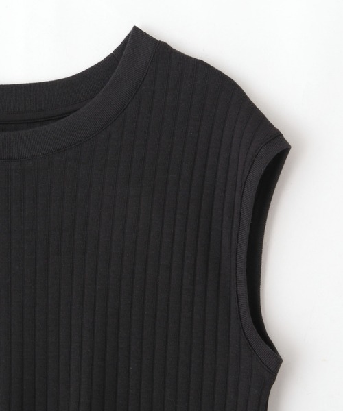 NANO universe（ナノユニバース）の「Anti Soaked(R) 汗染み防止リブノースリーブTシャツ（セットアップ可）（Tシャツ/カットソー・レディース・ブラック/カーキ/アイボリー/チャコール・S/M）」の17枚目の写真