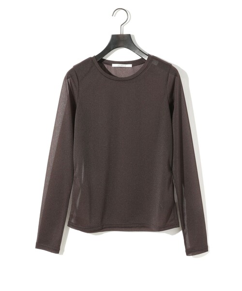 MIDIUMISOLID(ミディウミソリッド)の「MIDIUMISOLID for Ladies シアープルオーバー(Tシャツ/カットソー・レディース・アイボリー/ブラック/ピンク/ブラウン・FREE)」の4枚目の写真