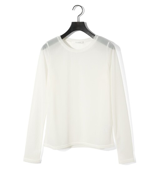 MIDIUMISOLID(ミディウミソリッド)の「MIDIUMISOLID for Ladies シアープルオーバー(Tシャツ/カットソー・レディース・アイボリー/ブラック/ピンク/ブラウン・FREE)」の1枚目の写真