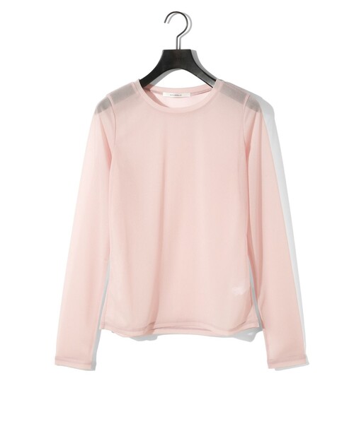 MIDIUMISOLID(ミディウミソリッド)の「MIDIUMISOLID for Ladies シアープルオーバー(Tシャツ/カットソー・レディース・アイボリー/ブラック/ピンク/ブラウン・FREE)」の5枚目の写真