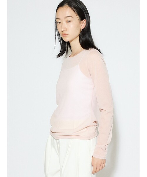 MIDIUMISOLID(ミディウミソリッド)の「MIDIUMISOLID for Ladies シアープルオーバー(Tシャツ/カットソー・レディース・アイボリー/ブラック/ピンク/ブラウン・FREE)」の11枚目の写真