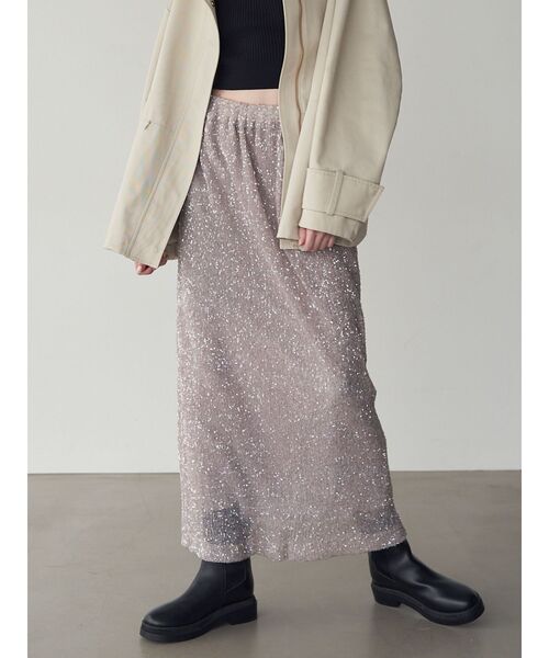 セール】スパンコールプリーツスカート（スカート）｜ELENDEEK（エレン