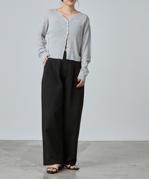 COLONY 2139（コロニートゥーワンスリーナイン）の「2タックコットンツイルストレートパンツ（その他パンツ・レディース・ネイビー/アイボリー/ブラック・MEDIUM/SMALL）」の22枚目の写真