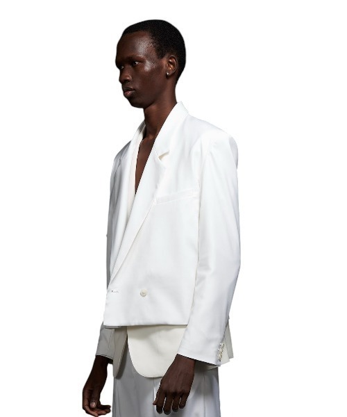 GalaabenD（ガラアーベント）の「Custom Vintage Short Double Jacket カスタムヴィンテージダブルショートジャケット（テーラードジャケット・メンズ・ブルー/ホワイト・46/44）」の3枚目の写真