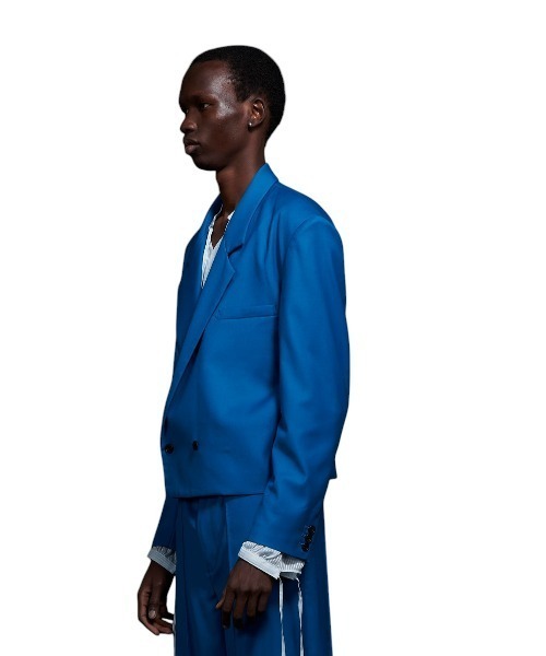 GalaabenD（ガラアーベント）の「Custom Vintage Short Double Jacket カスタムヴィンテージダブルショートジャケット（テーラードジャケット・メンズ・ブルー/ホワイト・46/44）」の7枚目の写真