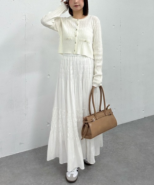 archives(アルシーヴ)の「細ケーブルライトニットカーディガン(カーディガン/ボレロ・レディース・ネイビー/グレー/ブルー/ピンク/アイボリー・MEDIUM)」の20枚目の写真