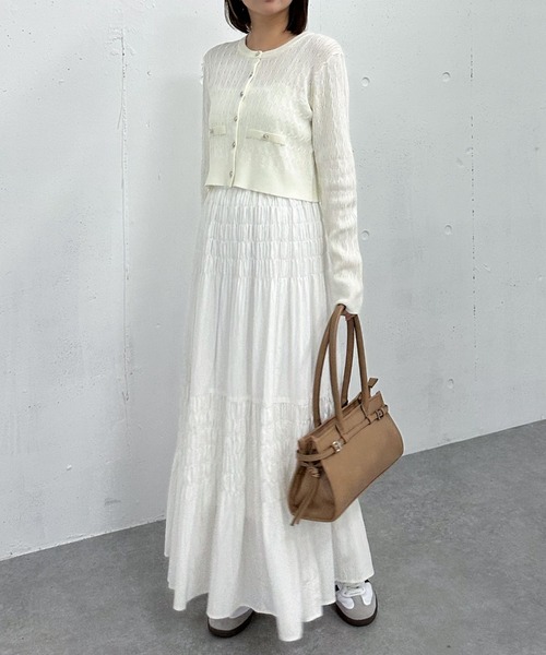 archives(アルシーヴ)の「細ケーブルライトニットカーディガン(カーディガン/ボレロ・レディース・ネイビー/グレー/ブルー/ピンク/アイボリー・MEDIUM)」の19枚目の写真