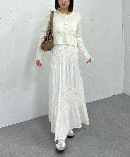 archives(アルシーヴ)の「細ケーブルライトニットカーディガン(カーディガン/ボレロ・レディース・ネイビー/グレー/ブルー/ピンク/アイボリー・MEDIUM)」の22枚目の写真