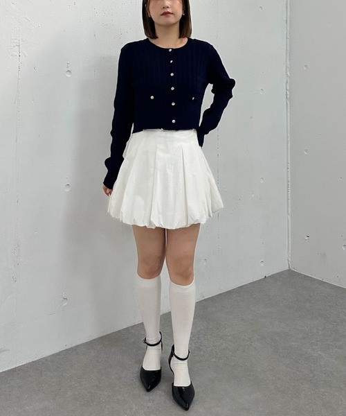 archives(アルシーヴ)の「細ケーブルライトニットカーディガン(カーディガン/ボレロ・レディース・ネイビー/グレー/ブルー/ピンク/アイボリー・MEDIUM)」の13枚目の写真