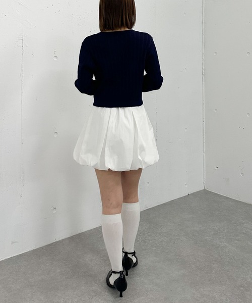 archives(アルシーヴ)の「細ケーブルライトニットカーディガン(カーディガン/ボレロ・レディース・ネイビー/グレー/ブルー/ピンク/アイボリー・MEDIUM)」の15枚目の写真