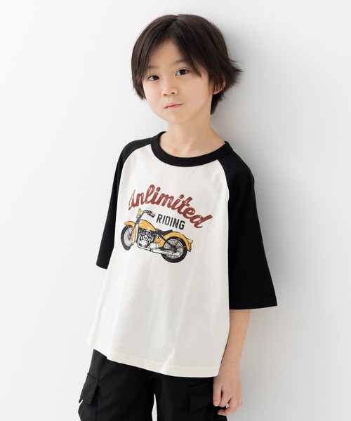 chil2（チルツー）の「綿100％ プリント ラグラン 半袖Tシャツ（Tシャツ/カットソー・キッズ・A/B/C/D/E/F/G/H/I/J/K/L/M/N/O/P/Q/R/S/T・130cm/140cm/80ｃｍ/90cm/110cm/100cm/120cm）」の7枚目の写真