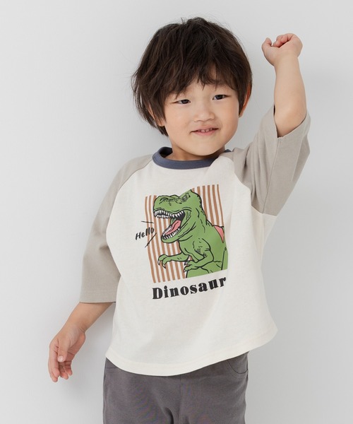chil2（チルツー）の「綿100％ プリント ラグラン 半袖Tシャツ（Tシャツ/カットソー・キッズ・A/B/C/D/E/F/G/H/I/J/K/L/M/N/O/P/Q/R/S/T・130cm/140cm/80ｃｍ/90cm/110cm/100cm/120cm）」の17枚目の写真