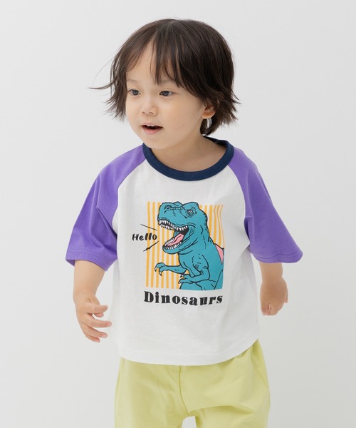 chil2（チルツー）の「綿100％ プリント ラグラン 半袖Tシャツ（Tシャツ/カットソー・キッズ・A/B/C/D/E/F/G/H/I/J/K/L/M/N/O/P/Q/R/S/T・130cm/140cm/80ｃｍ/90cm/110cm/100cm/120cm）」の18枚目の写真