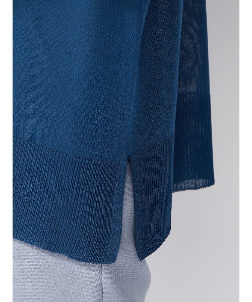 Perfect Suit FActory（パーフェクトスーツファクトリー）の「バルーン袖　シアーカーディガン　オフホワイト/ブラック/ブルー（カーディガン/ボレロ・レディース・ブルー/ブラック/オフホワイト・L/M）」の20枚目の写真