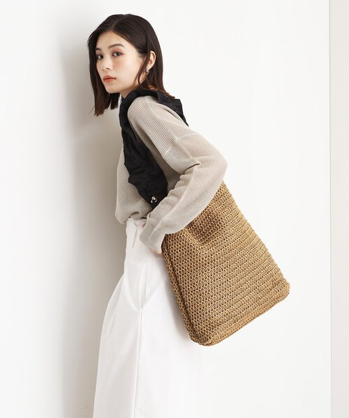 THE SHOP TK (ザ ショップ ティーケー )の「タフタフリル雑材トート(トートバッグ・レディース・ブラック/チャコール・00)」の4枚目の写真
