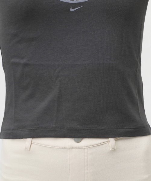NIKE（ナイキ）の「ナイキ NIKE ナイキ  NSW チル ニット MD クロップ S/S Tシャツ OP（Tシャツ/カットソー・レディース・ホワイト/ダークグレー/ライラック・S/M/L）」の13枚目の写真