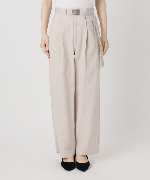 B.C STOCK(ベーセーストック)の「ウォッシャブル / ベルト付きリネンライクオックスクライミングトラウザー(その他パンツ・レディース・キャメル/アイボリー/チャコールグレー・SMALL/MEDIUM)」の10枚目の写真