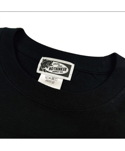 NOTHINKER(ノーシンカー)の「CATCH ME IF YOU CAN Long T-shirt(Tシャツ/カットソー・メンズ・スモーキーグリーン系/ブラック・LARGE/X-LARGE/MEDIUM/SMALL/XX-LARGE)」の5枚目の写真