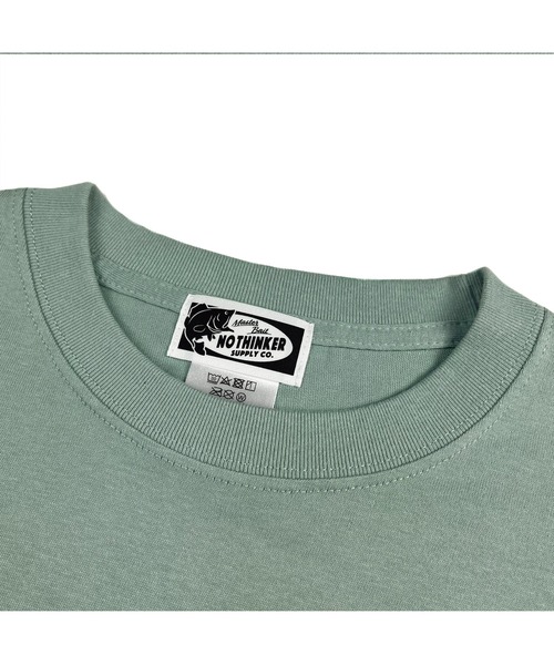 NOTHINKER(ノーシンカー)の「CATCH ME IF YOU CAN Long T-shirt(Tシャツ/カットソー・メンズ・スモーキーグリーン系/ブラック・LARGE/X-LARGE/MEDIUM/SMALL/XX-LARGE)」の9枚目の写真