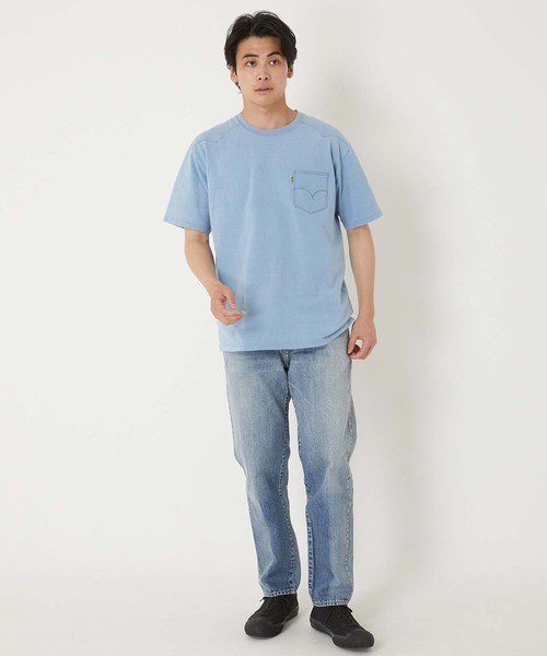 HOLLYWOOD RANCH MARKET(ハリウッドランチマーケット)の「CS0027 INDIGO DYEDアメリカンヴィンテージウエスタンショートスリーブT(Tシャツ/カットソー・メンズ・インディゴブルー・MEDIUM/SMALL/X-LARGE/LARGE)」の8枚目の写真