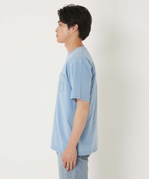 HOLLYWOOD RANCH MARKET(ハリウッドランチマーケット)の「CS0027 INDIGO DYEDアメリカンヴィンテージウエスタンショートスリーブT(Tシャツ/カットソー・メンズ・インディゴブルー・MEDIUM/SMALL/X-LARGE/LARGE)」の3枚目の写真