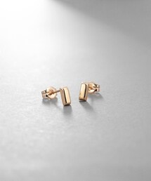 COCOSHNIK♡両耳ピアス K10ポリッシュ 変形フープピアスL（ピアス（両耳用