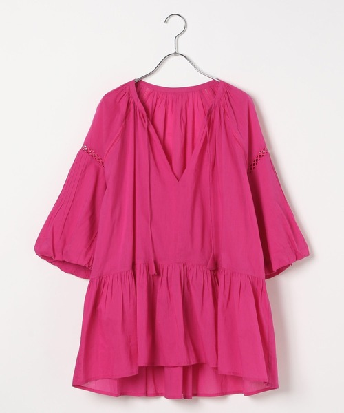 BAYFLOW(ベイフロー)の「インディアンEMBブラウス(シャツ/ブラウス・レディース・オフホワイト/ブラック/ピンク・FREE)」の17枚目の写真