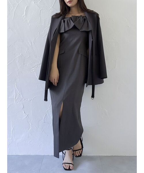 dazzlin（ダズリン）の「ツインリボンディティールワンピース（ワンピース・レディース・ブラウン/チャコールグレー・MEDIUM/SMALL）」の21枚目の写真