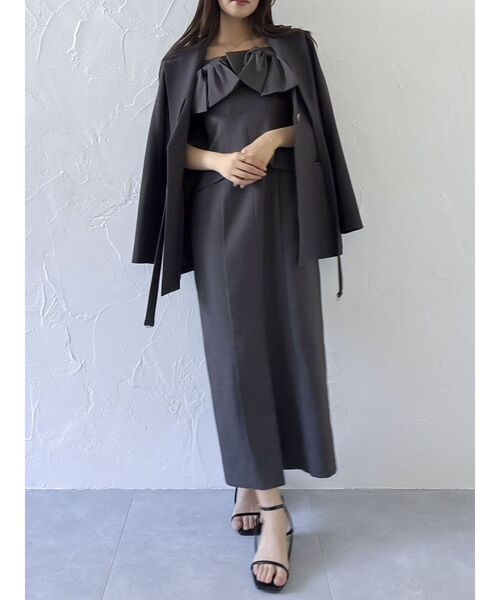 dazzlin（ダズリン）の「ツインリボンディティールワンピース（ワンピース・レディース・ブラウン/チャコールグレー・MEDIUM/SMALL）」の20枚目の写真