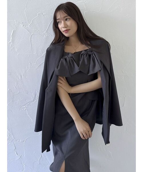 dazzlin（ダズリン）の「ツインリボンディティールワンピース（ワンピース・レディース・ブラウン/チャコールグレー・MEDIUM/SMALL）」の19枚目の写真