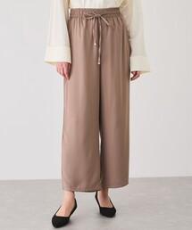 シャーリングウエストドロストパンツ