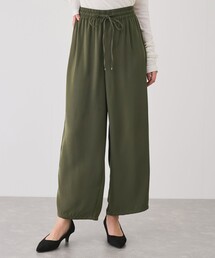 シャーリングウエストドロストパンツ