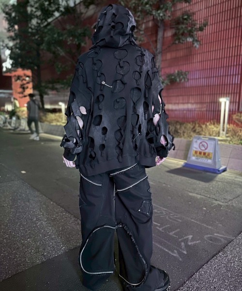 REFLEM/レフレム』顔料加工オパールダメージZIPパーカー/ジップ