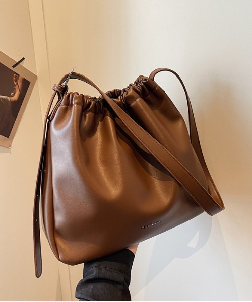 gossip！ロサンゼルス（ゴシップロサンゼルス）の「Y2K ギャザーフリル　トートバッグ 《通勤・通学に！》（ショルダーバッグ・レディース・ブラック/ブラウン・FREE）」の17枚目の写真