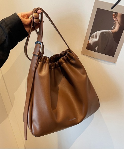 gossip！ロサンゼルス（ゴシップロサンゼルス）の「Y2K ギャザーフリル　トートバッグ 《通勤・通学に！》（ショルダーバッグ・レディース・ブラック/ブラウン・FREE）」の18枚目の写真