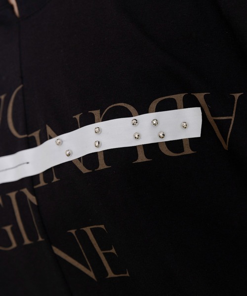 Eimee Law（エイミーロウ）の「リメイクショルダータック トップス（Tシャツ/カットソー・レディース・ダークグレー/ブラック/オフホワイト・FREE）」の10枚目の写真