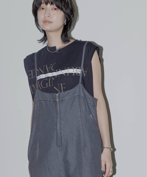 Eimee Law（エイミーロウ）の「リメイクショルダータック トップス（Tシャツ/カットソー・レディース・ダークグレー/ブラック/オフホワイト・FREE）」の20枚目の写真