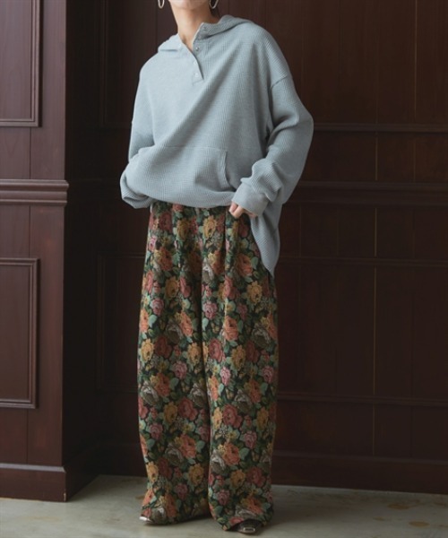 Soiunique（スワユニーク）の「総柄ジャガードワイドパンツ［Soiunique］（その他パンツ・レディース・ブラック系・01/02）」の10枚目の写真