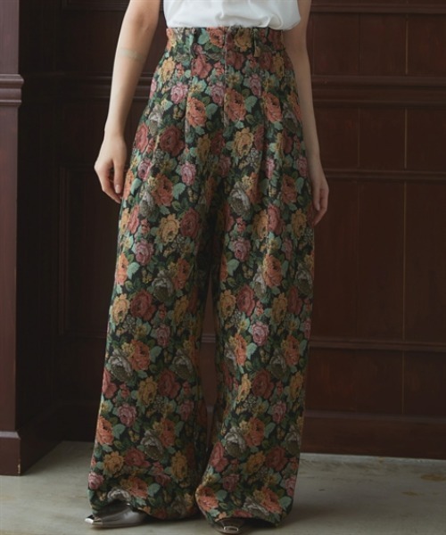 Soiunique（スワユニーク）の「総柄ジャガードワイドパンツ［Soiunique］（その他パンツ・レディース・ブラック系・01/02）」の12枚目の写真