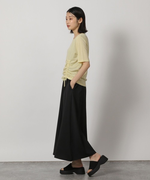 LAKOLE(ラコレ)の「ドロストシアーテレコ半袖T / 291827(Tシャツ/カットソー・レディース・グレー/オフホワイト/ブラック/イエロー・FREE)」の12枚目の写真