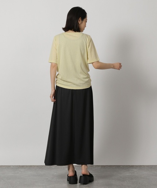 LAKOLE(ラコレ)の「ドロストシアーテレコ半袖T / 291827(Tシャツ/カットソー・レディース・グレー/オフホワイト/ブラック/イエロー・FREE)」の13枚目の写真