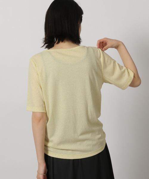 LAKOLE(ラコレ)の「ドロストシアーテレコ半袖T / 291827(Tシャツ/カットソー・レディース・グレー/オフホワイト/ブラック/イエロー・FREE)」の15枚目の写真