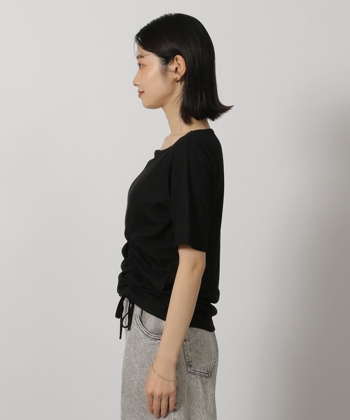 LAKOLE(ラコレ)の「ドロストシアーテレコ半袖T / 291827(Tシャツ/カットソー・レディース・グレー/オフホワイト/ブラック/イエロー・FREE)」の17枚目の写真