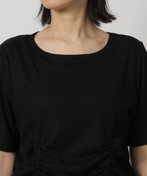 LAKOLE(ラコレ)の「ドロストシアーテレコ半袖T / 291827(Tシャツ/カットソー・レディース・グレー/オフホワイト/ブラック/イエロー・FREE)」の19枚目の写真