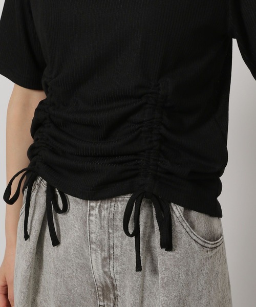 LAKOLE(ラコレ)の「ドロストシアーテレコ半袖T / 291827(Tシャツ/カットソー・レディース・グレー/オフホワイト/ブラック/イエロー・FREE)」の21枚目の写真