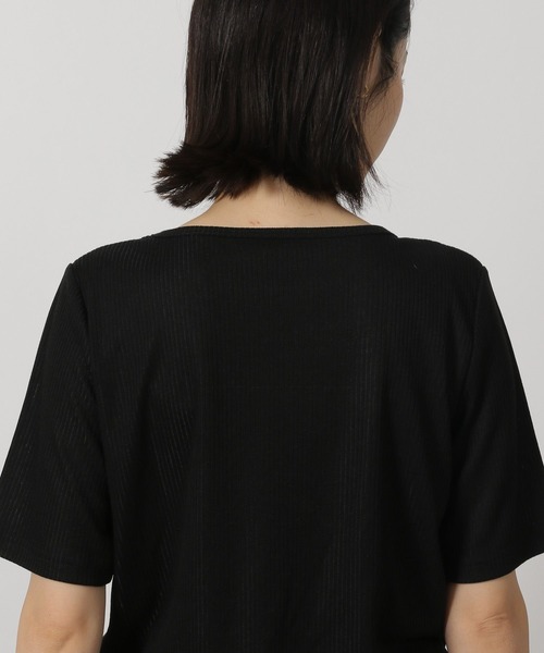 LAKOLE(ラコレ)の「ドロストシアーテレコ半袖T / 291827(Tシャツ/カットソー・レディース・グレー/オフホワイト/ブラック/イエロー・FREE)」の22枚目の写真