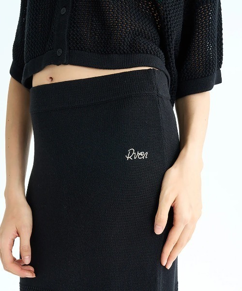 RVCA(ルーカ)の「【RVCA/ルーカ】25SS OHANA KNIT SKIRT/コットンニットロングメッシュスカート(スカート・レディース・ブラック・SMALL/MEDIUM)」の3枚目の写真