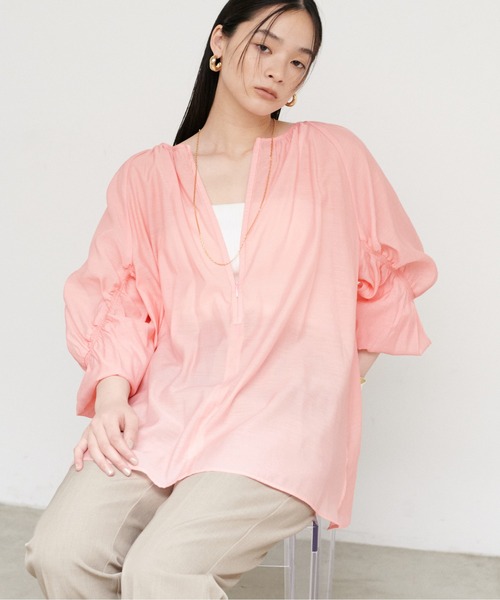 LARUTA ラグランギャザースリーブブラウス LARUTA（ラルータ）の「【LARUTA】ラグランギャザースリーブ